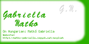 gabriella matko business card