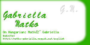 gabriella matko business card